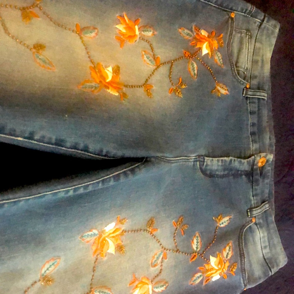 Chicos embellished jeans for dressy or casual.Perfect for  upcoming fall season.